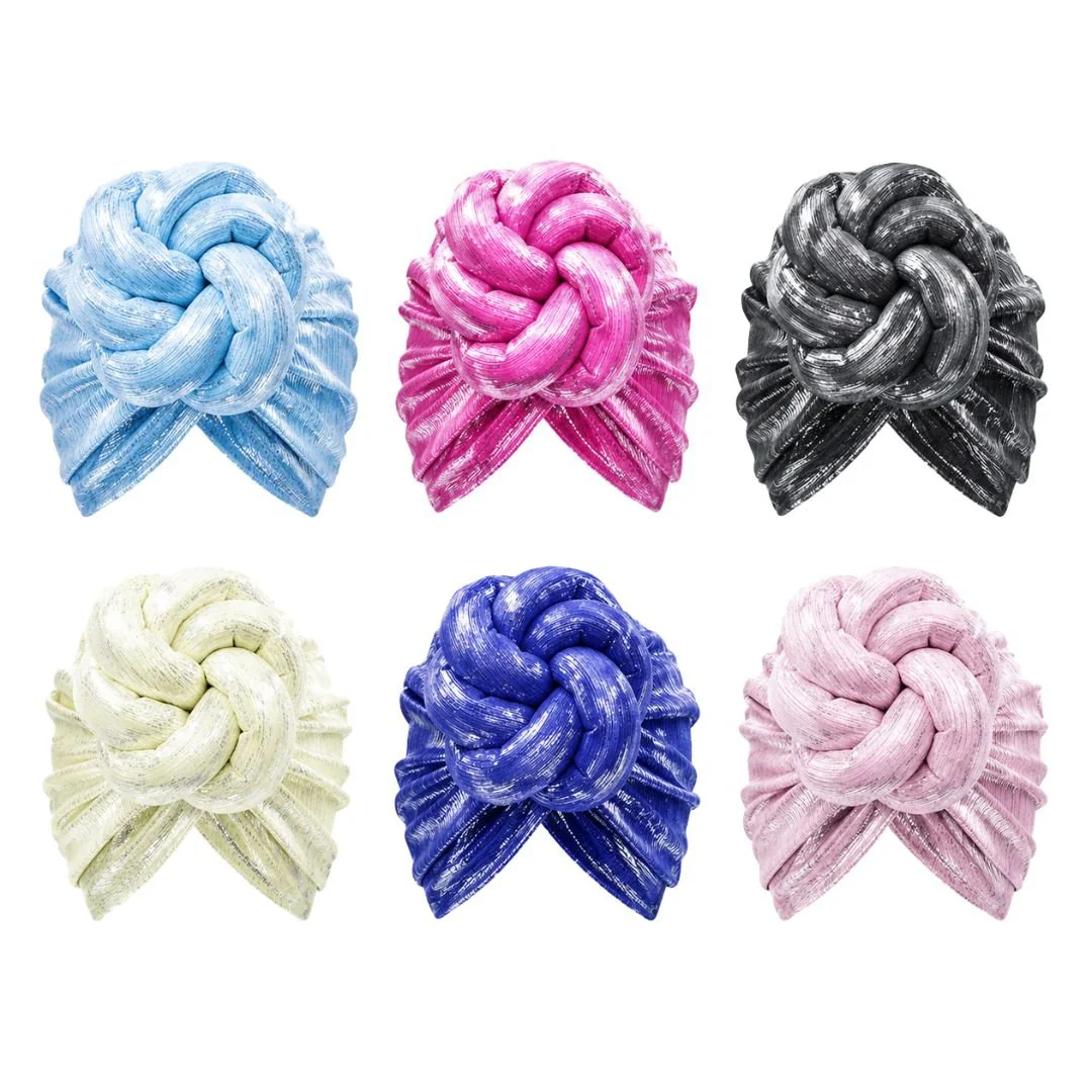 12PCS - Shiny Turban Hats PKH8196 - Image 2