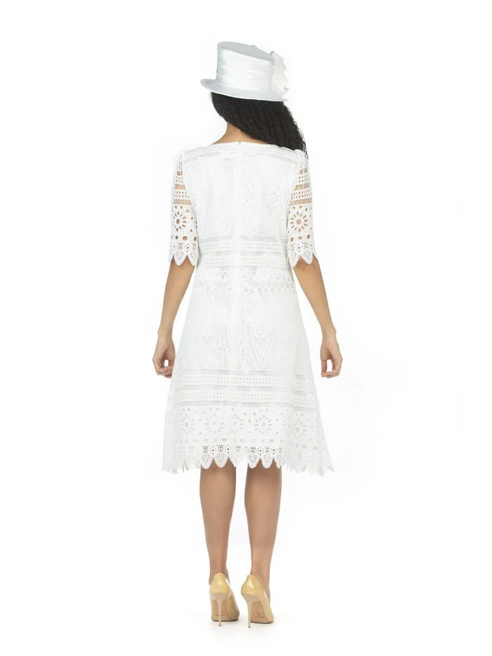 1pc Elbow Length Slv Lux Lace Shift Dress - Image 2