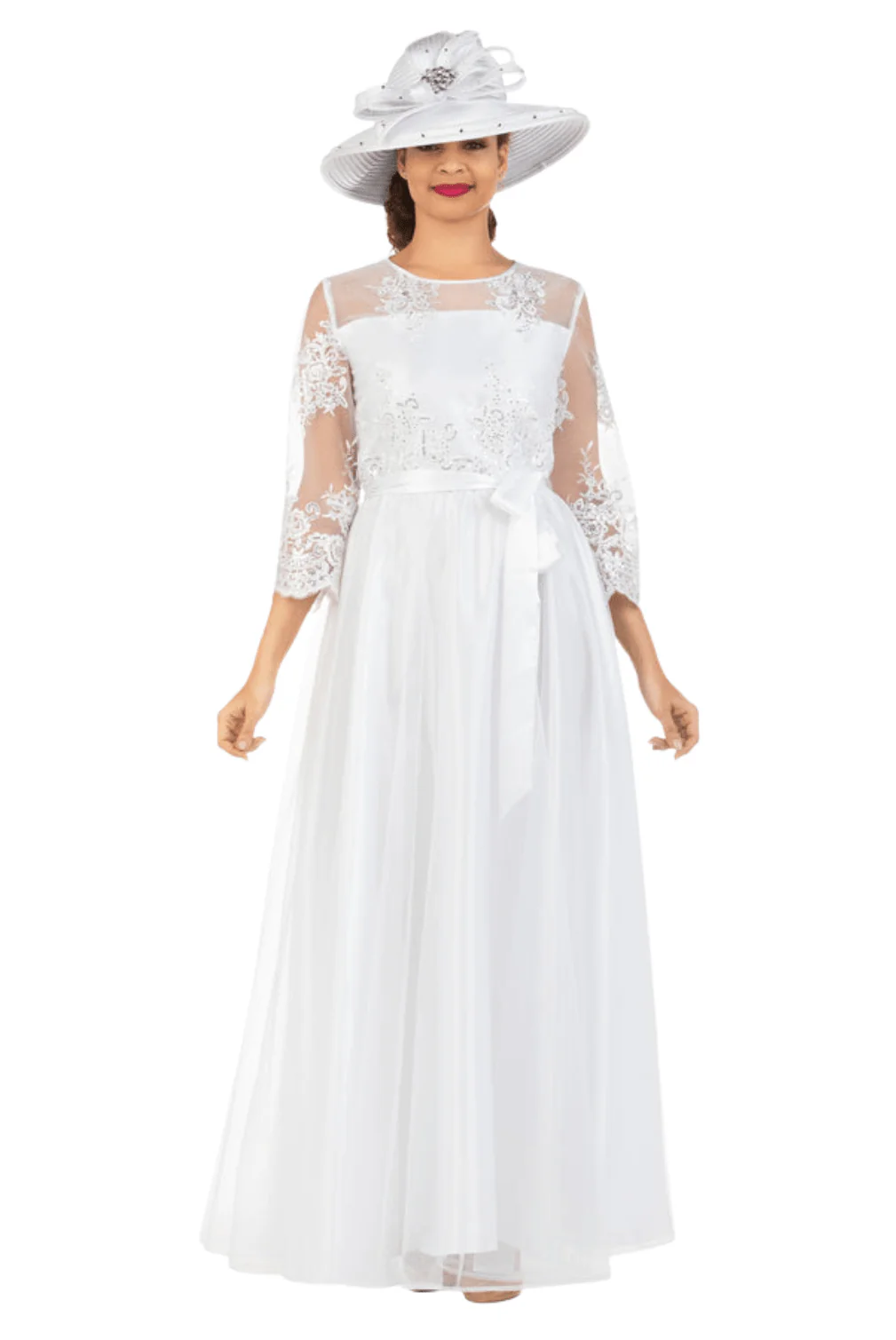 1pc Lux Lace Dress w/ Belt