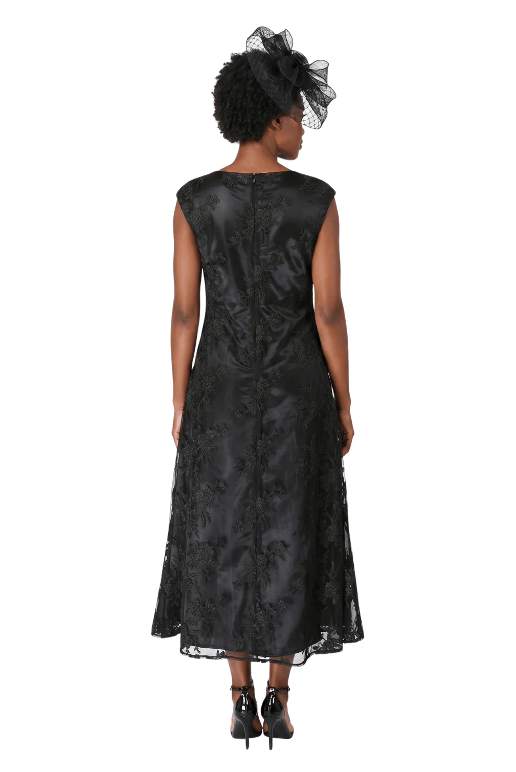 2pc Lace Dress & Hi-Lo Pull Over Lace Cape - Plus size - Image 2