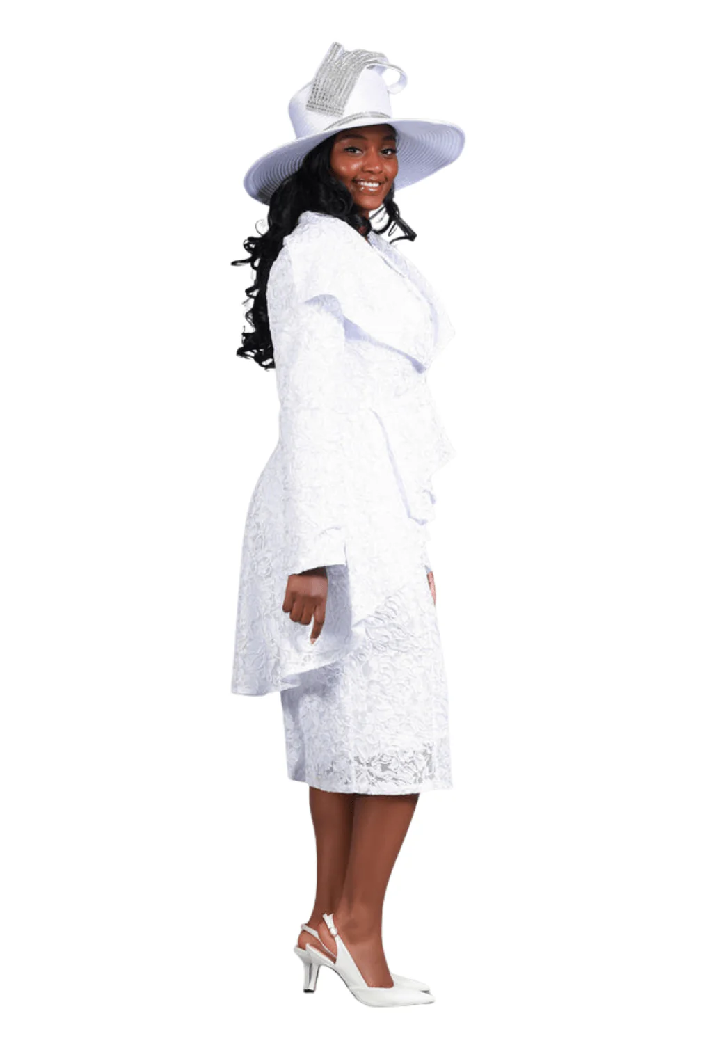 2pc Lux Lace Drs+Uneven Sweep Jkt - Image 3