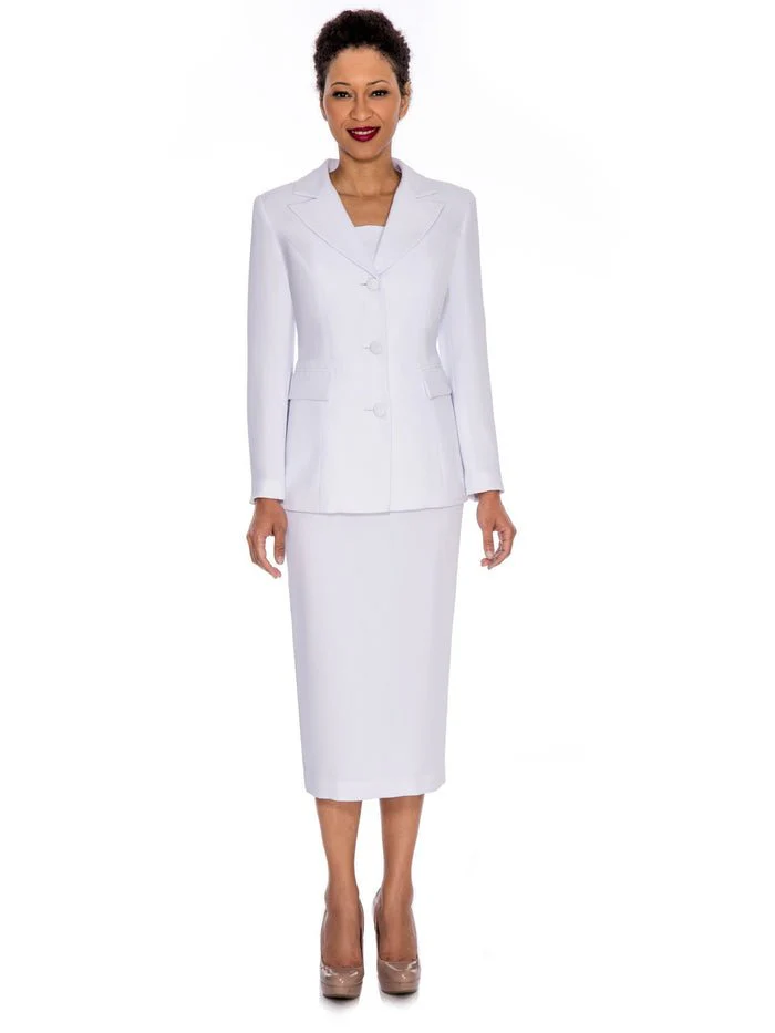 2pc Notch Collar 3-button Skirt Suit-Plus - Image 2