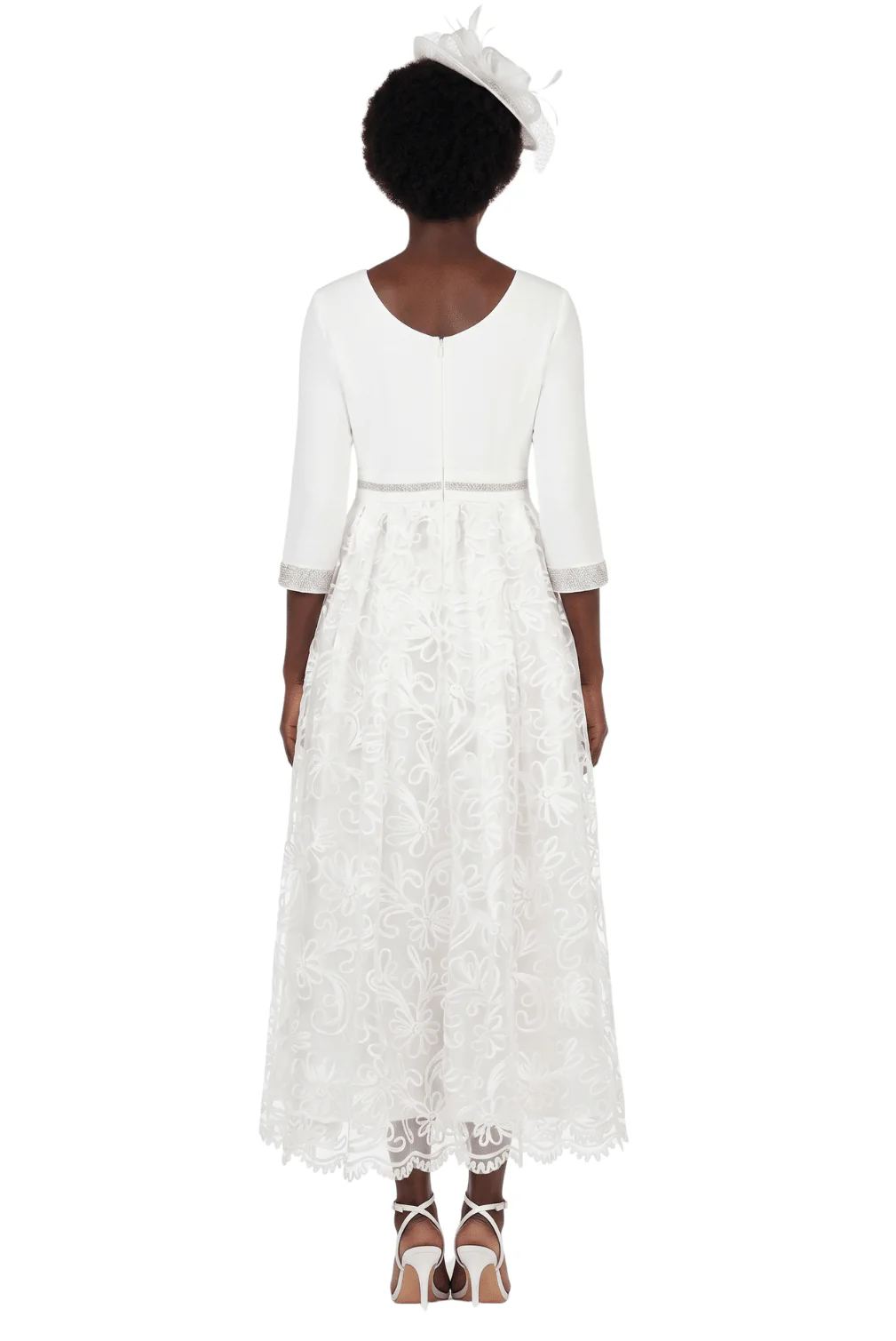 3/4 Slv Maxi Lace Overlay Drs w/ Rstnd Waist&Cuff - Image 4