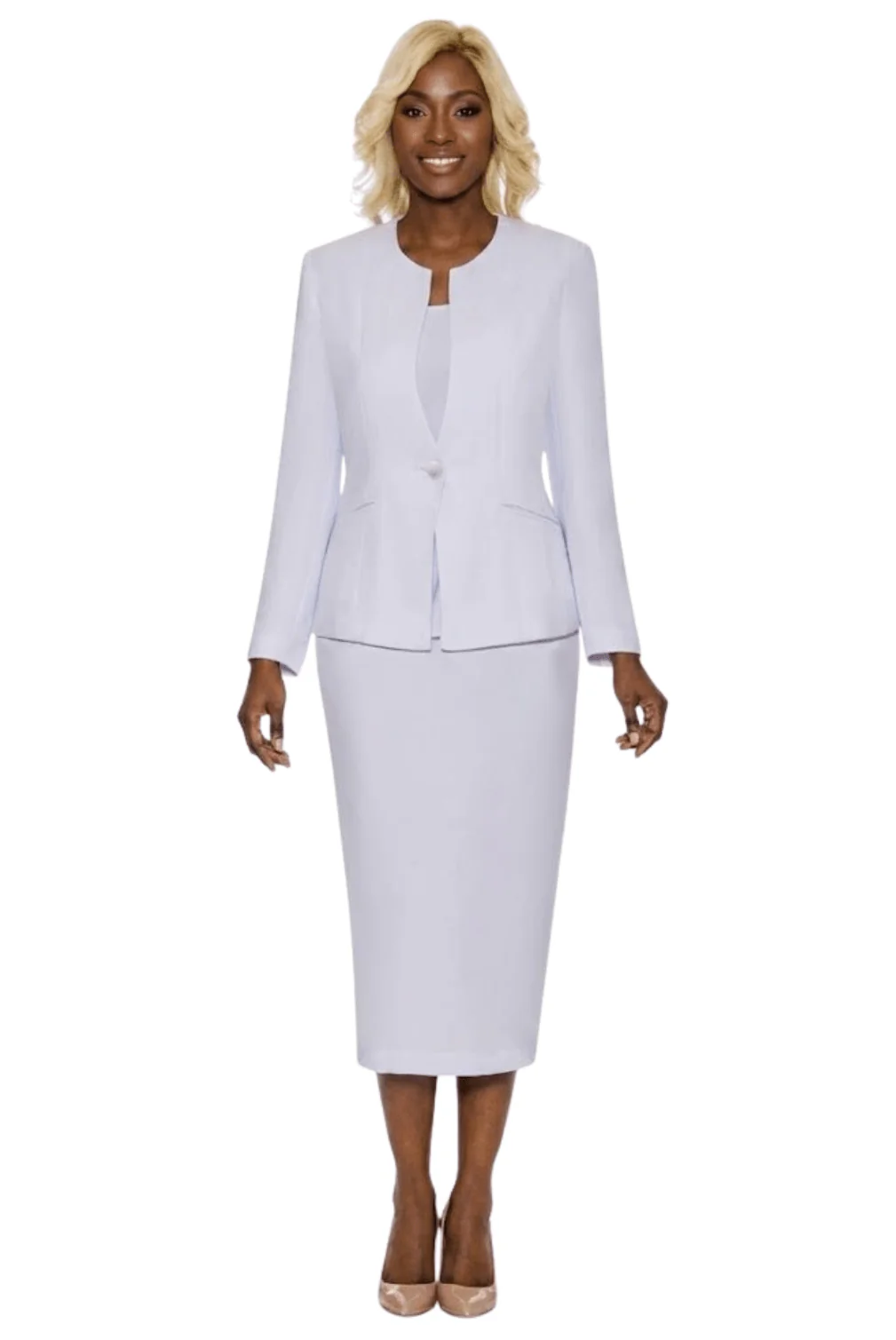 3pc Collarless 1-button Basic Suit - Image 3