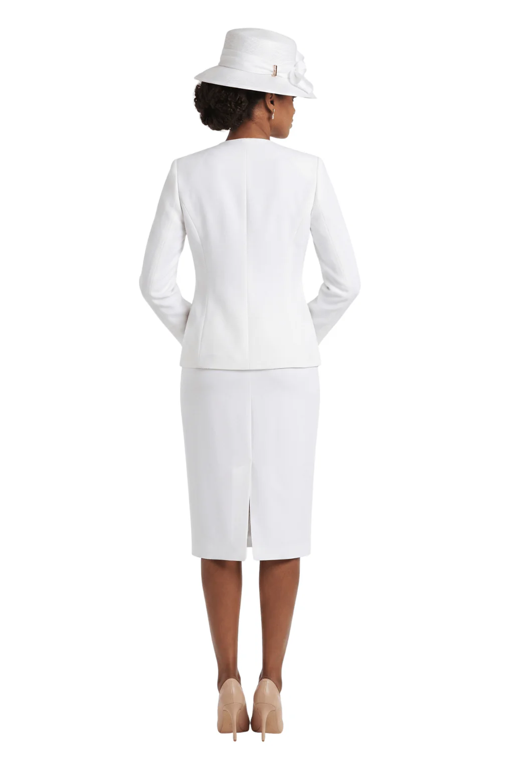 3pc Embellished Clean Lines Skirt Suit - Image 4