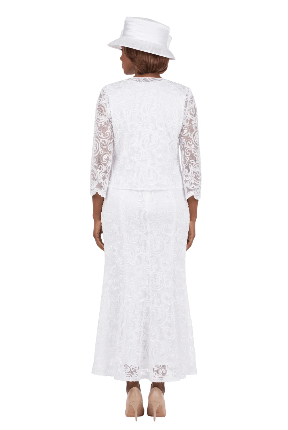 3pc Lux Lace Maxi Skirt Suit - Image 3
