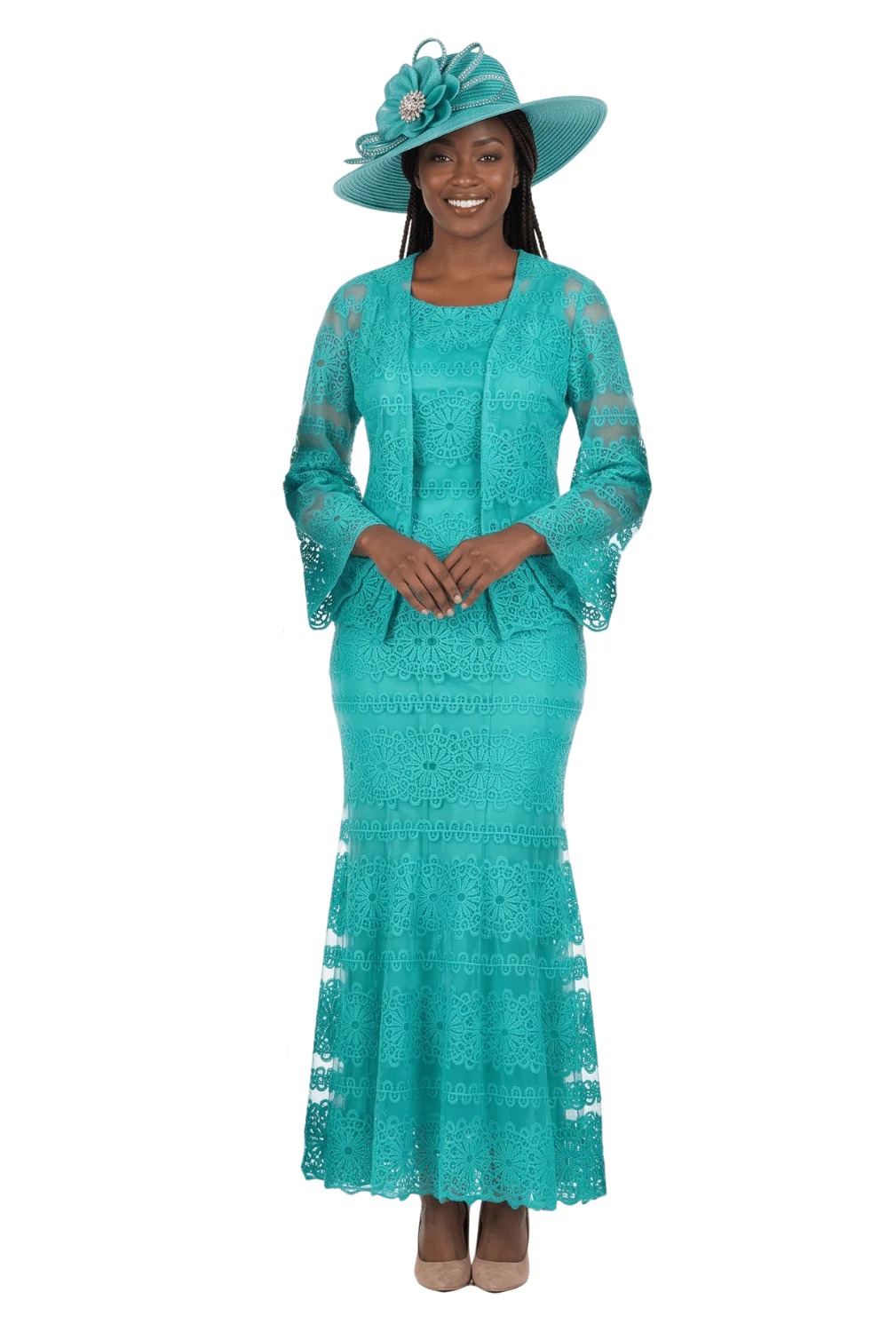 3pc Lux Lace Maxi Skirt Suit - Image 5