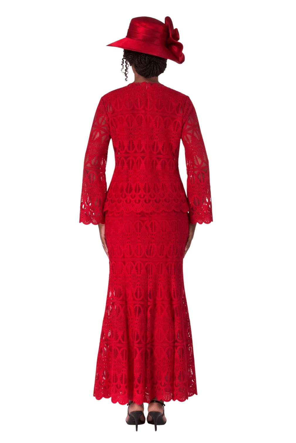 3pc Lux Lace Skirt Suit w/ Scallop Hems-Plus Size - Image 10