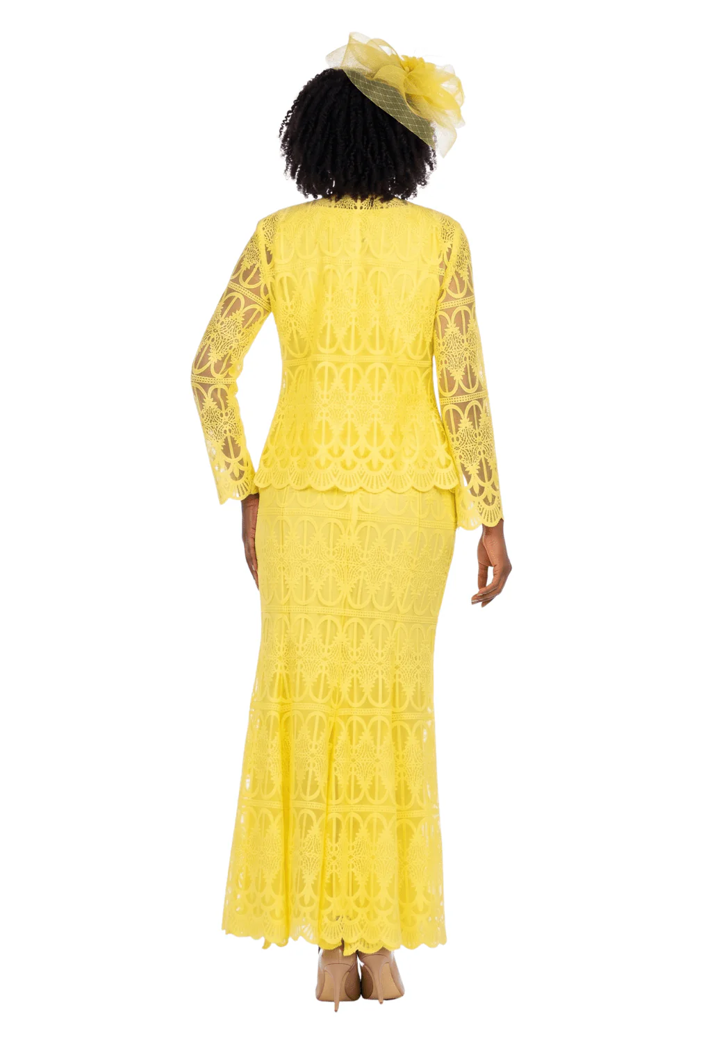 3pc Lux Lace Skirt Suit w/ Scallop Hems-Plus Size - Image 8