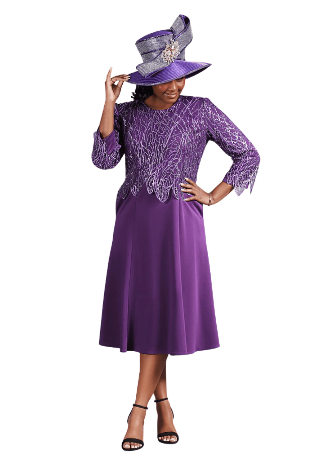 A-line Scuba Drs w/ Lux Lace Overlay