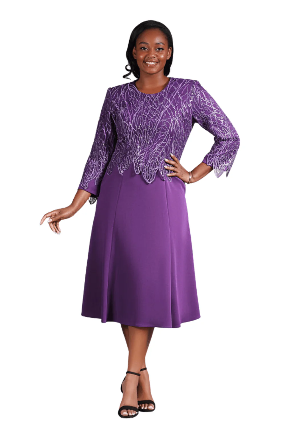 A-line Scuba Drs w/ Lux Lace Overlay - Image 2