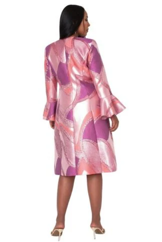 Abstract Print Dress & Duster Set - 41088 - Image 2