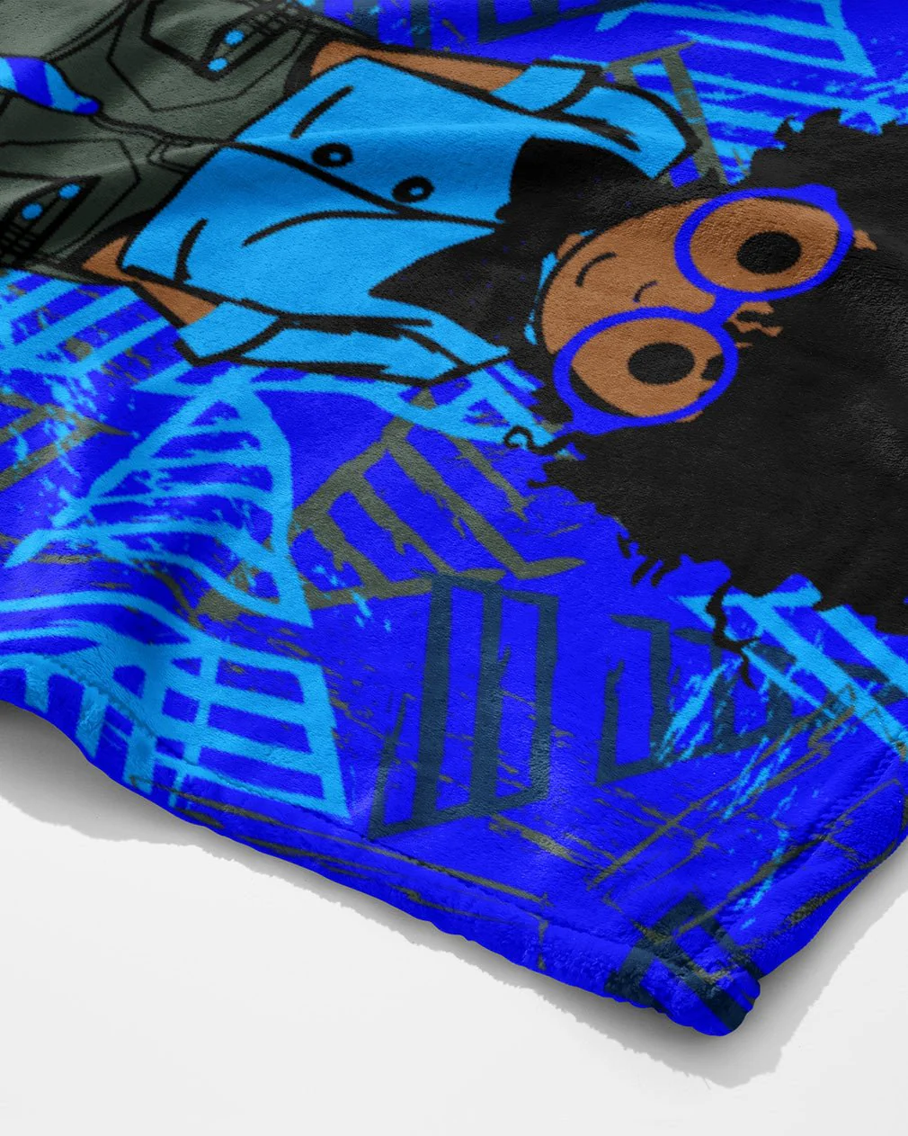 AFROBRATS™ Oliver Sherpa Fleece Throw Blanket - Image 3
