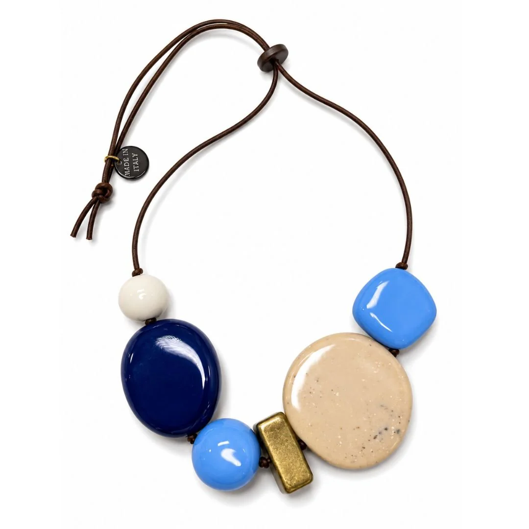 Multi Color Geometric Resin Necklace by Alisha D Jewelry