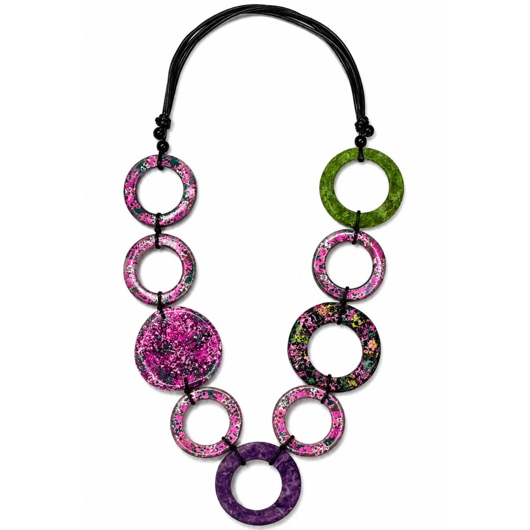 Pink & Green Ring Statement Necklace – Alisha D Jewelry