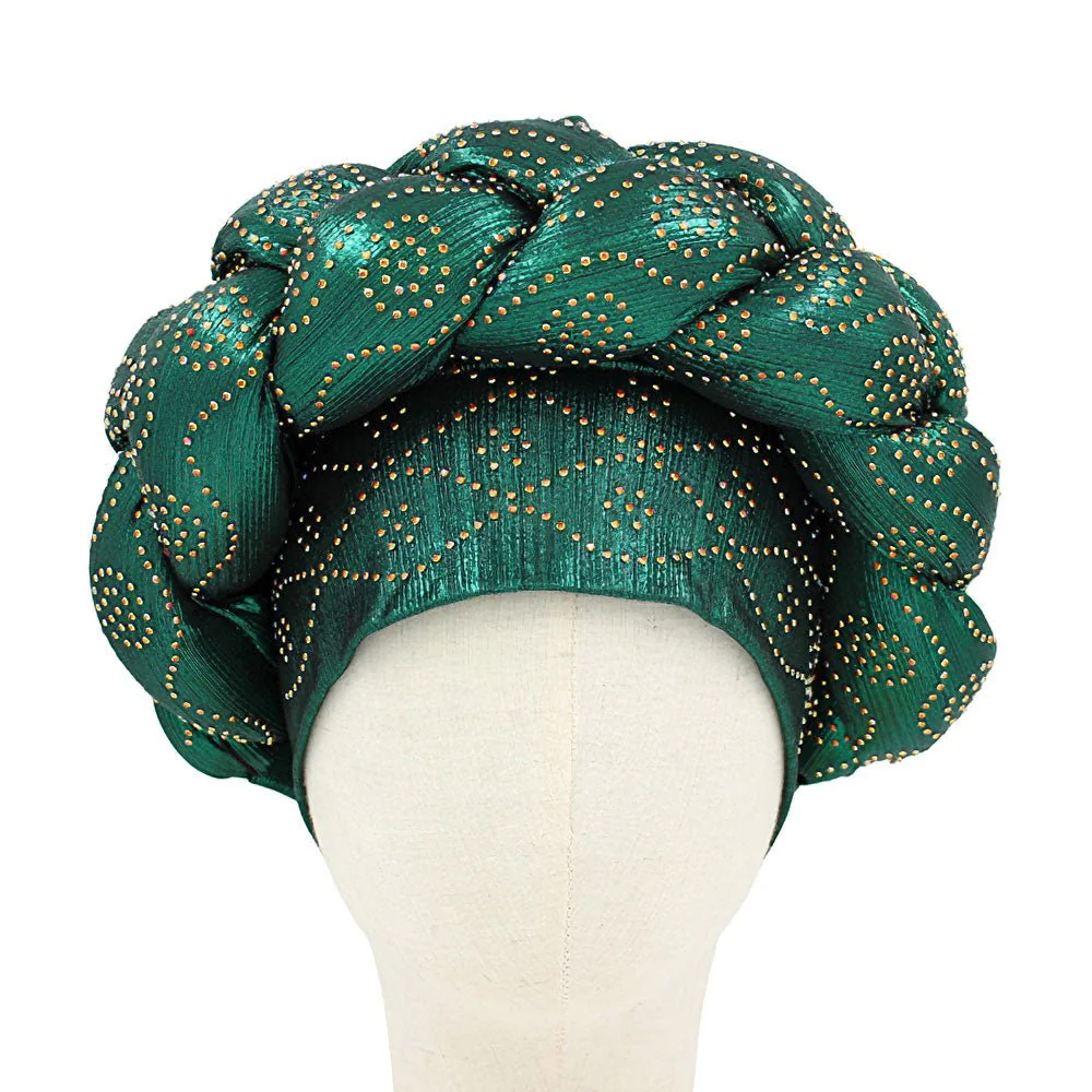 Bling Studded Braided Turban Hat - Image 10
