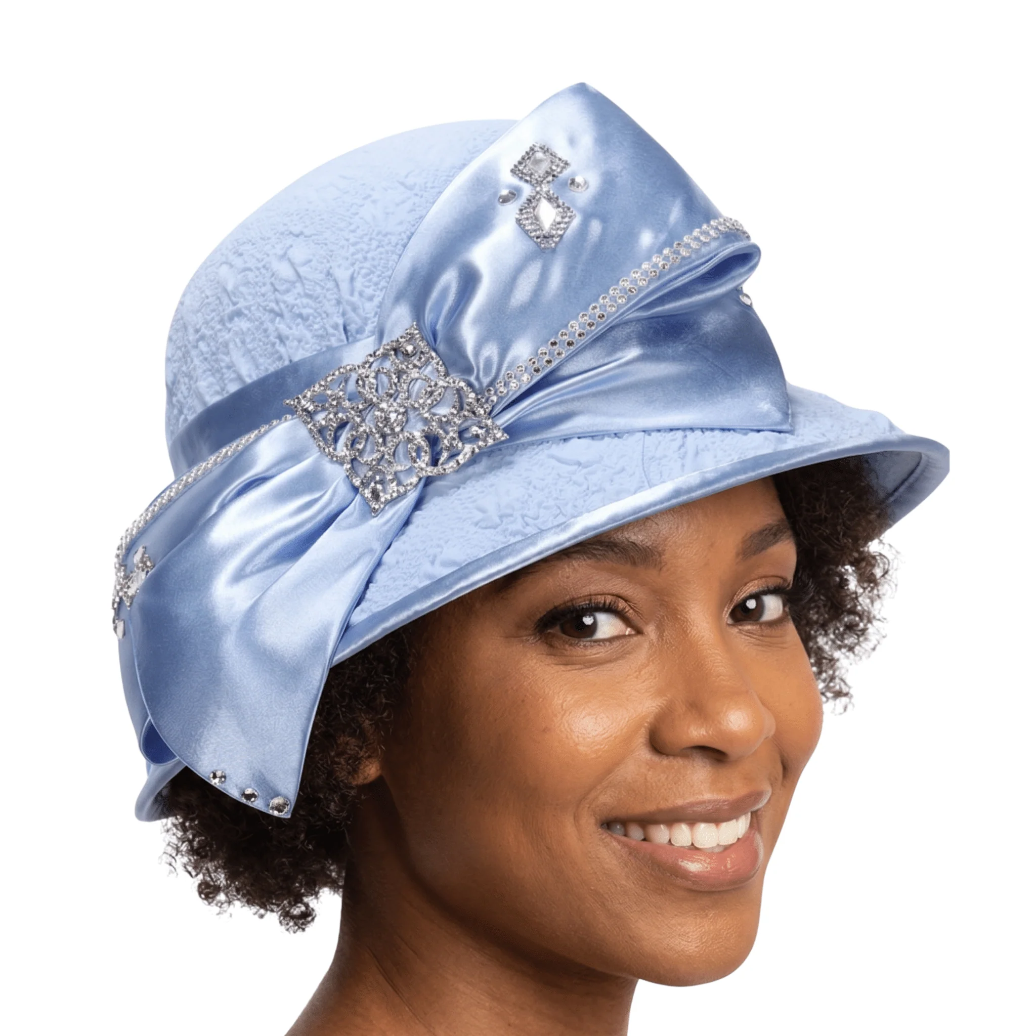 Bucket Hat w/ Oversized Bow and Rhinestones - Image 2