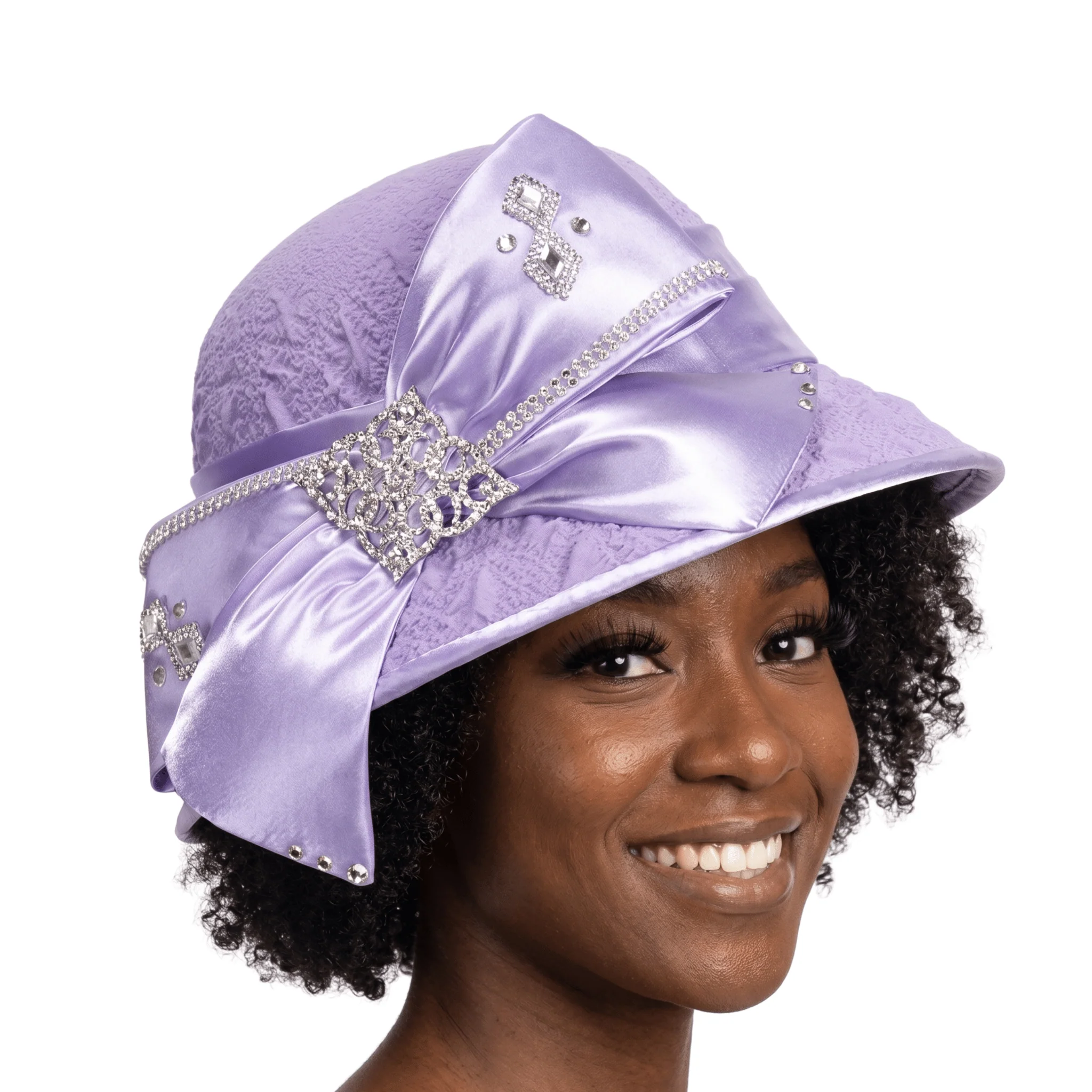 Bucket Hat w/ Oversized Bow and Rhinestones - Image 3
