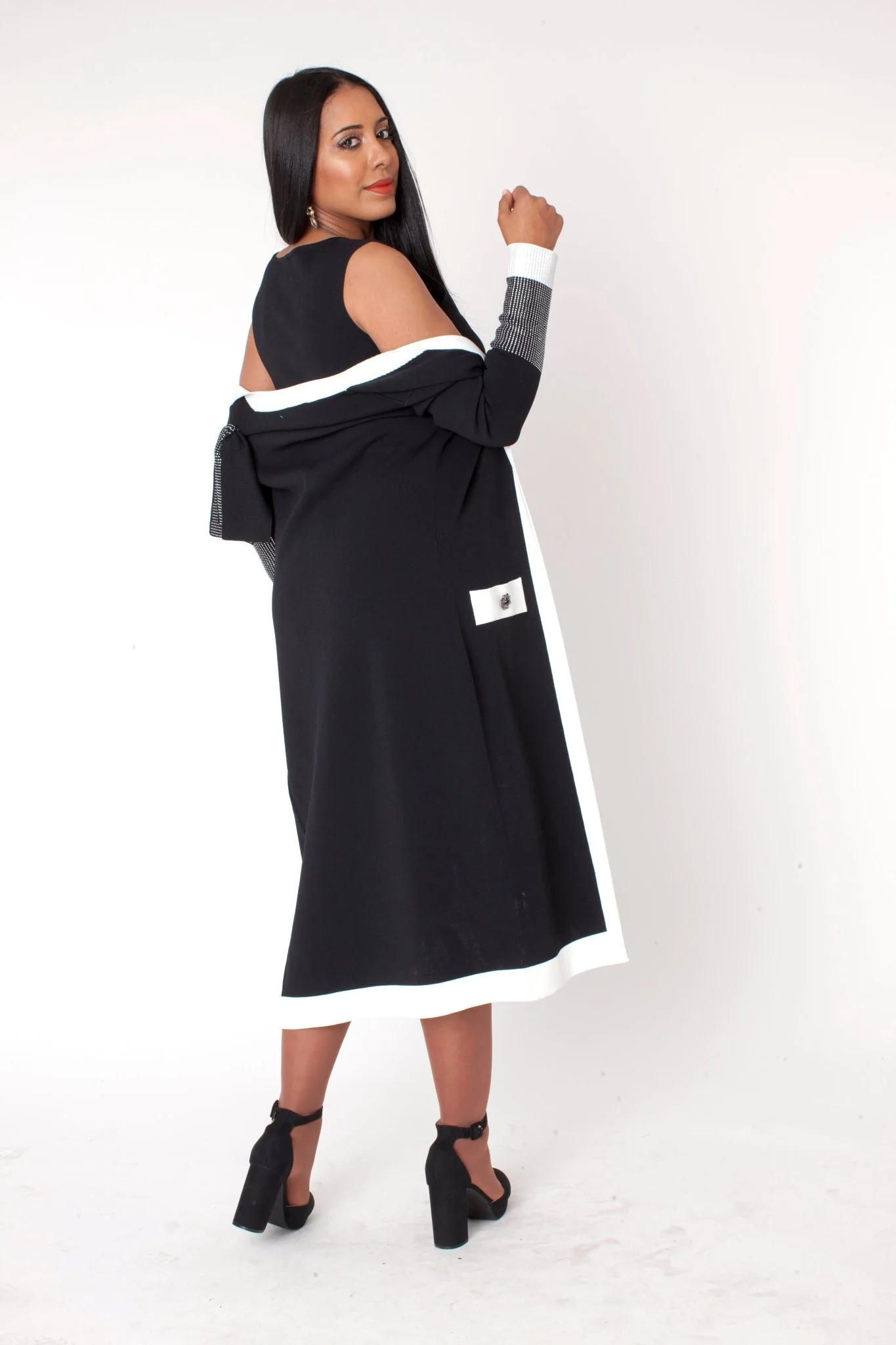 Camille Trim Knit Jacket Dress - 5312 - Image 3