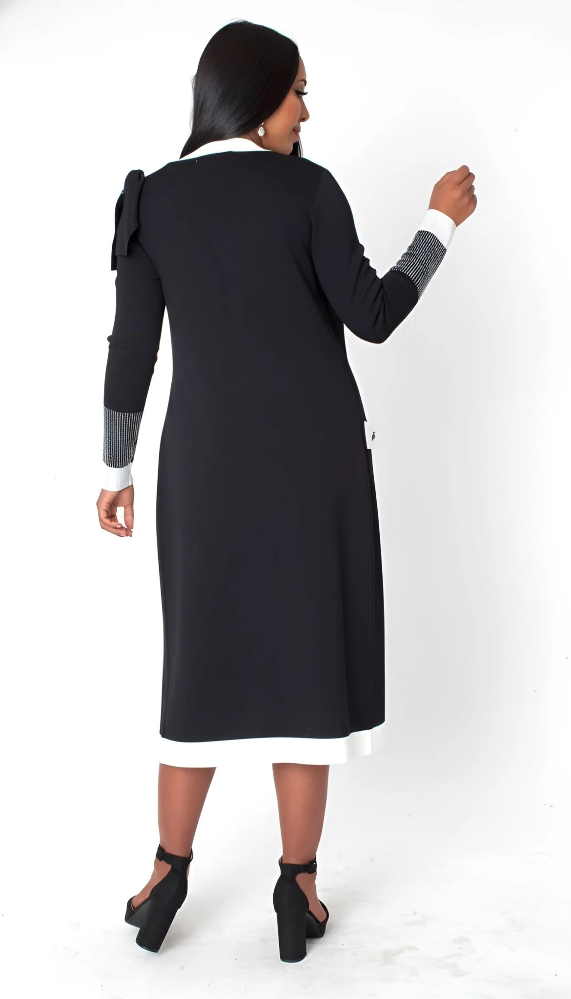 Camille Trim Knit Jacket Dress - 5312 - Image 4