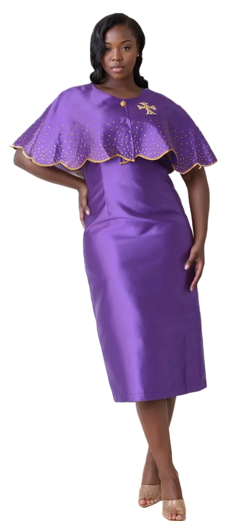 3-Piece Church Robe with Detachable Cape – 4866 - Image 6