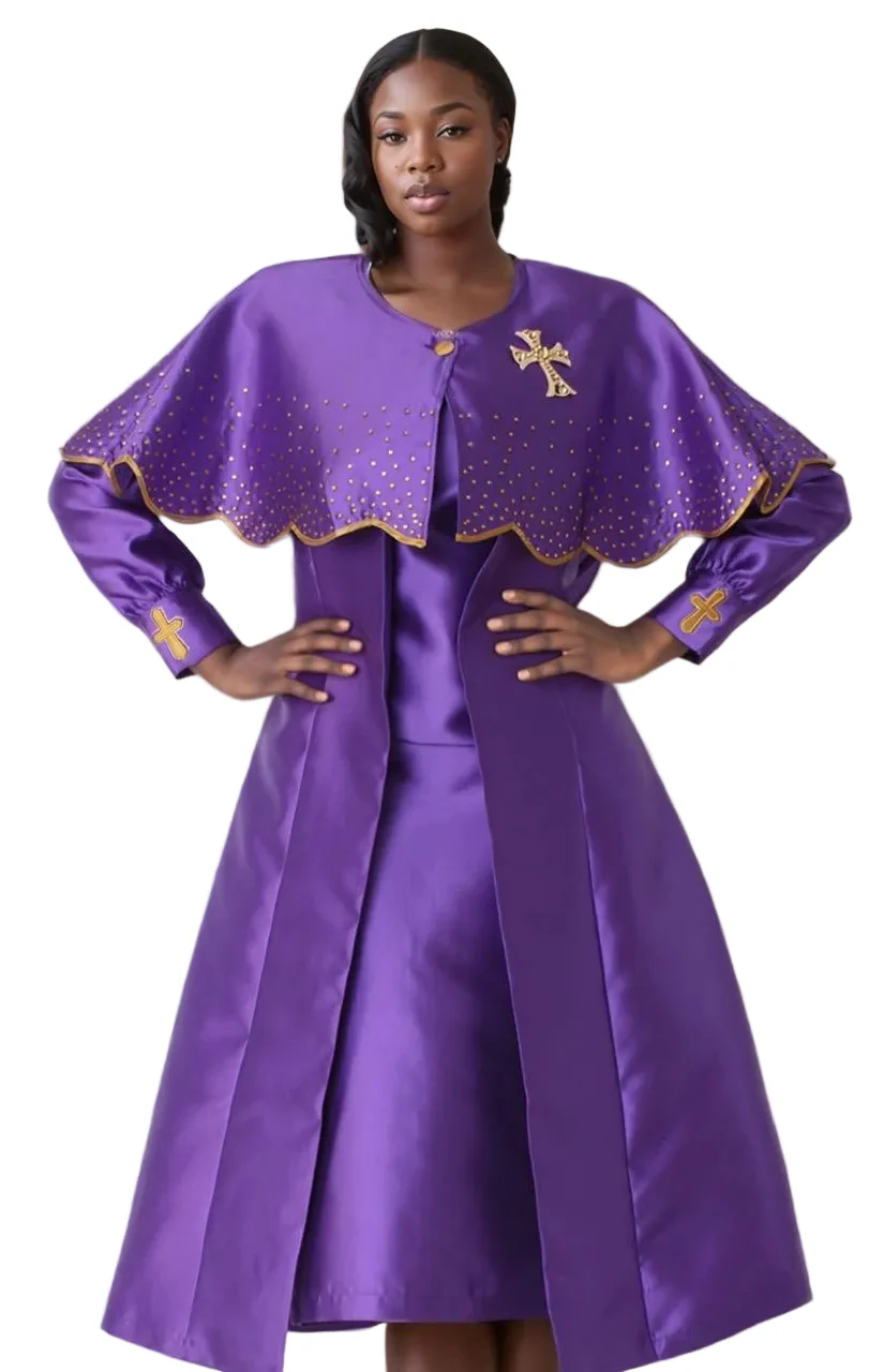 3-Piece Church Robe with Detachable Cape – 4866 - Image 7