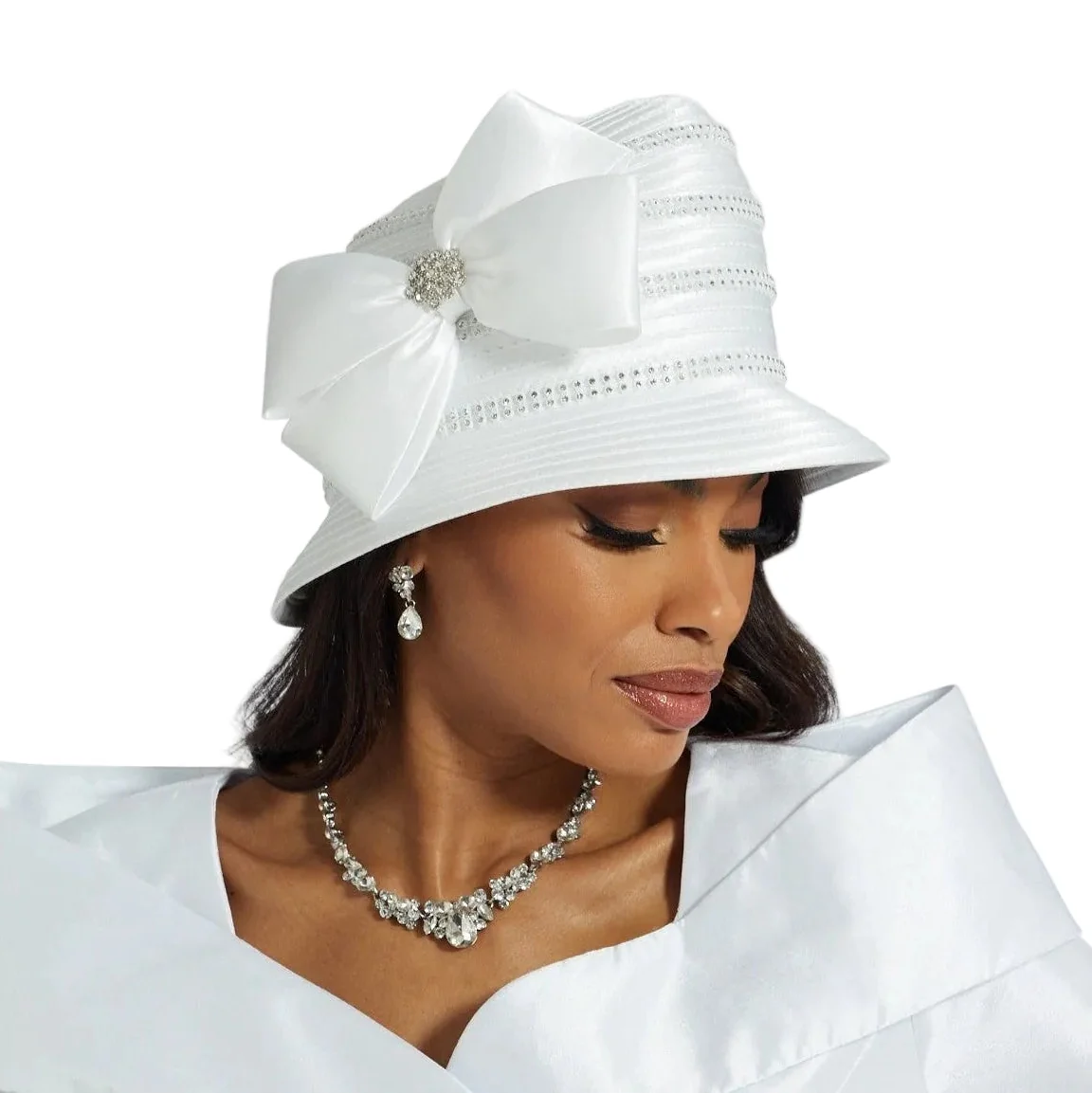 Classic Portrait Collar Church Hat by EY Boutique