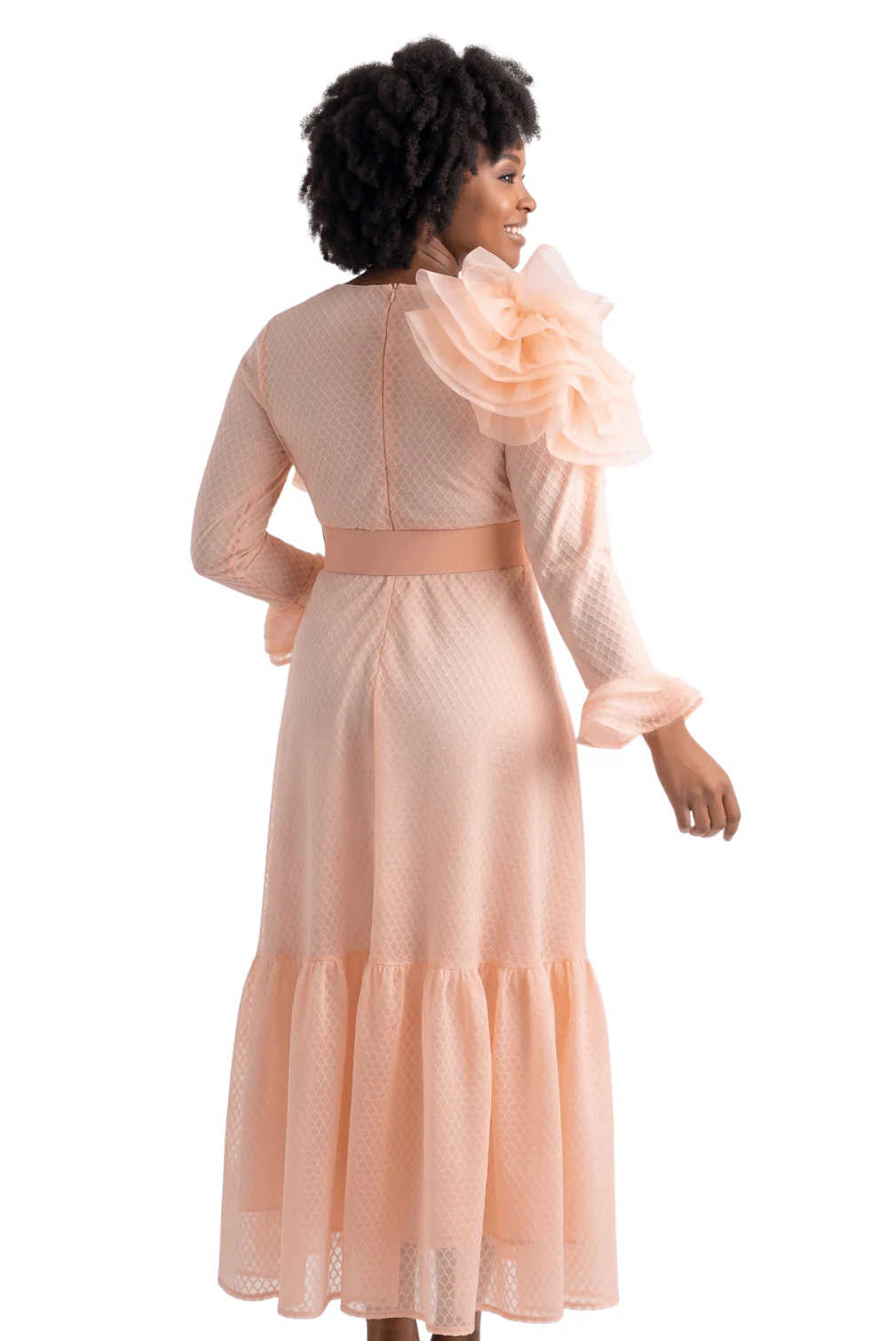Ruffle Floral Maxi Dress by Divine Apparel - Image 2