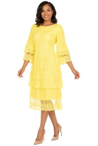 Elegant A-Line Tiered Lace Dress-Plus - Image 7