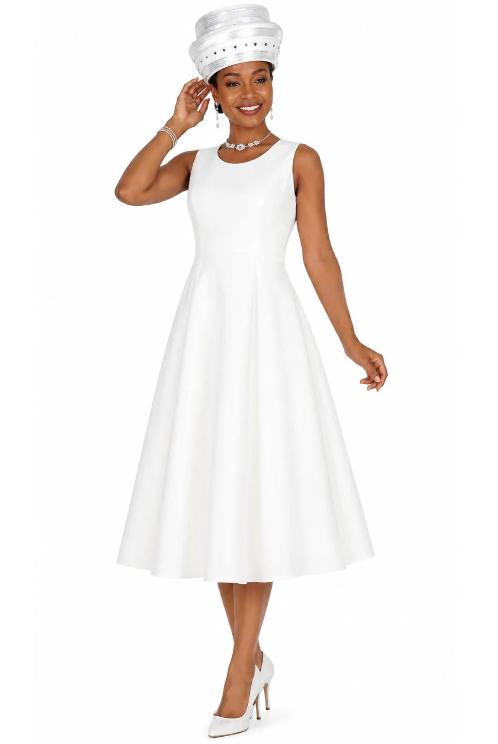 Elegant Two-Piece Embroidered Dress Set with Cropped Rhinestone Jacket 6465 - Image 2