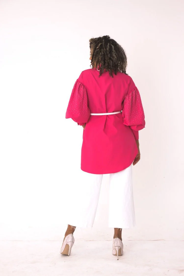 Embellished Long Sleeve Shirt -82214 - Image 11