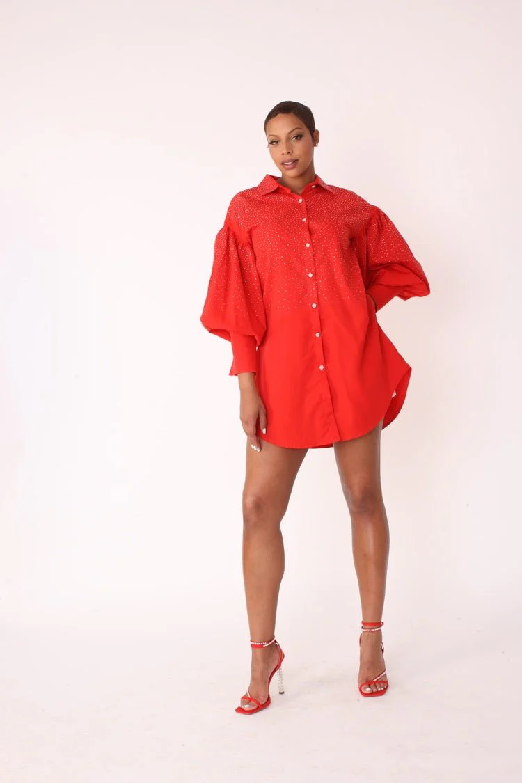 Embellished Long Sleeve Shirt -82214 - Image 3