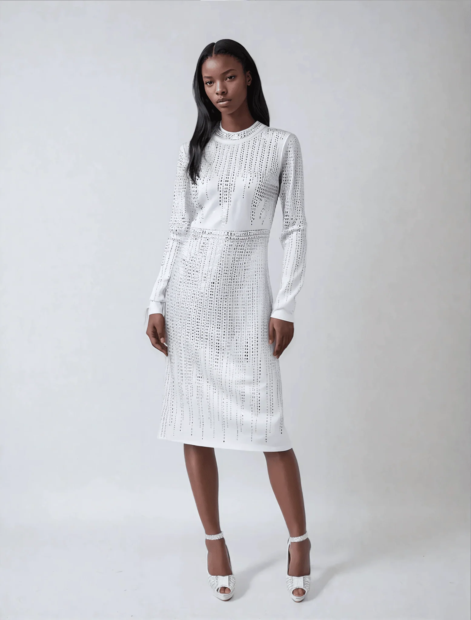 Embellished Midi Dress -4998 - Image 3