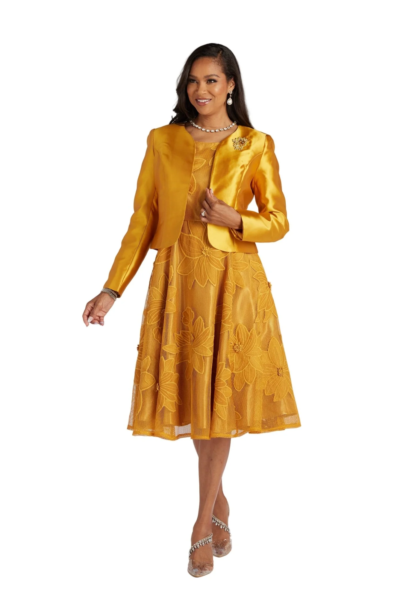 Embellished with Lace Jacket Dress by EY Boutique - Image 3