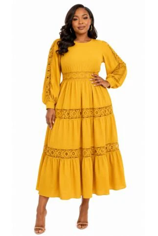 Enchanted Meadows Tiered Midi Dress - 83017 - Image 3
