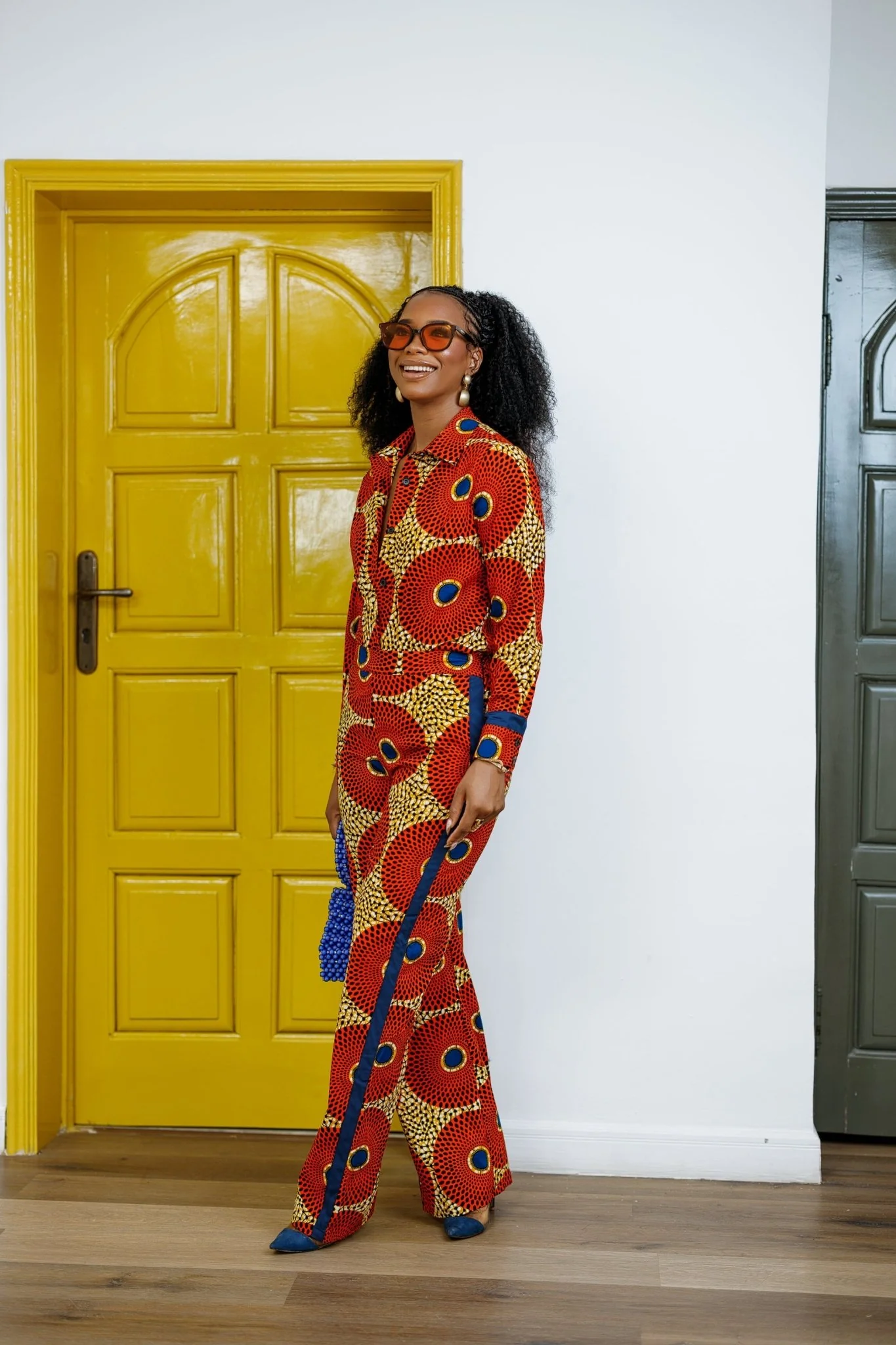 EVA AFRICAN PRINT STRAIGHT-LEG TWO PIECE SET - Image 3