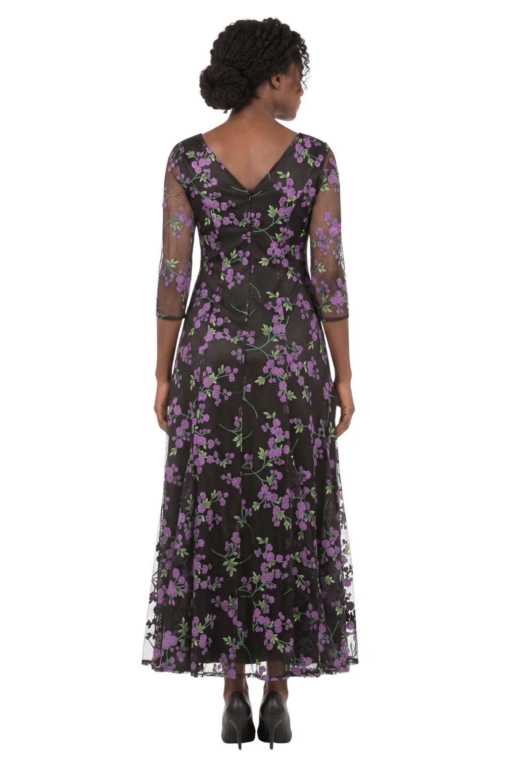Evening Dress w/ See-thru Sleeves - Image 4