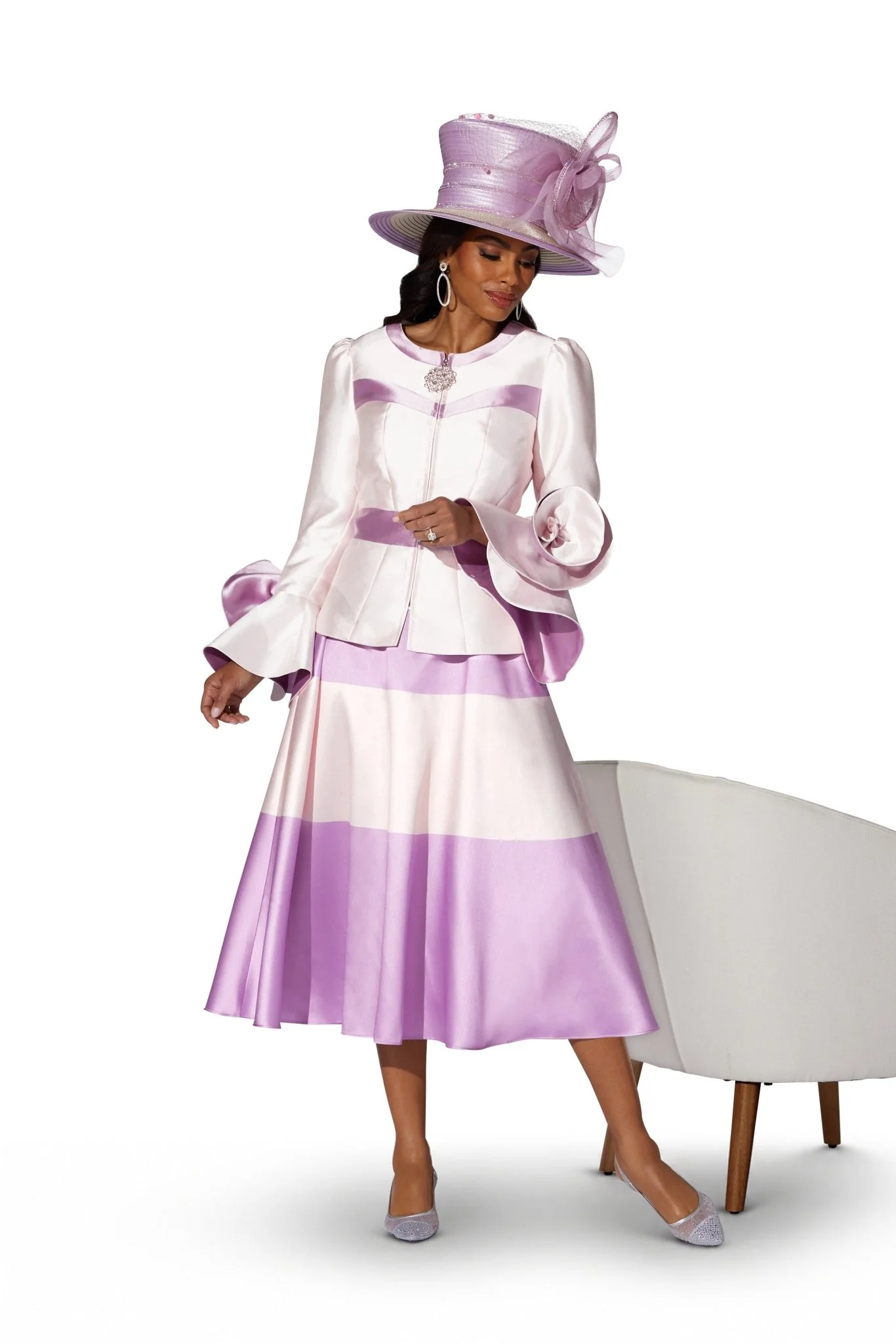 Stripe Bloom Cuffs Suit by EY Boutique - Image 2
