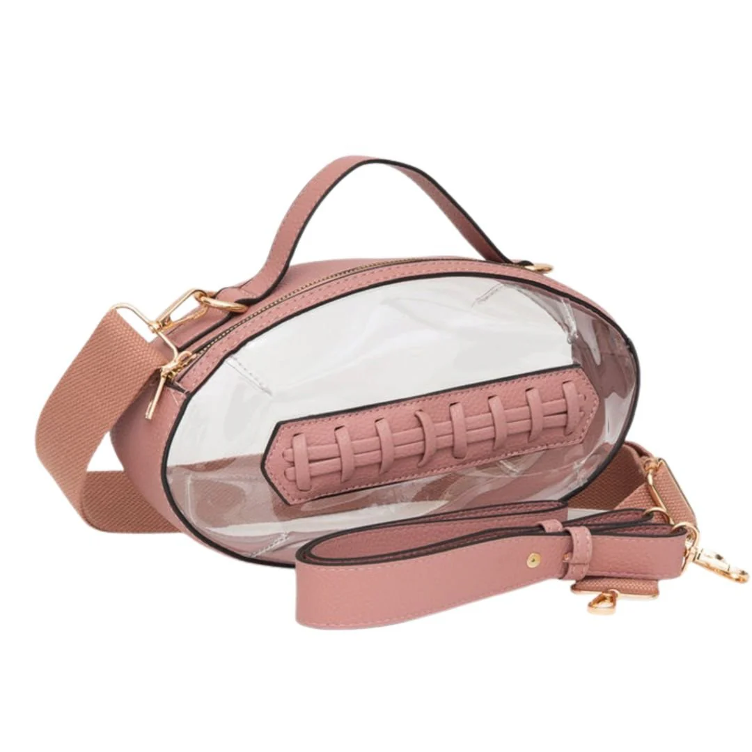 Football Shaped Transparent Crossbody Bag - Image 5