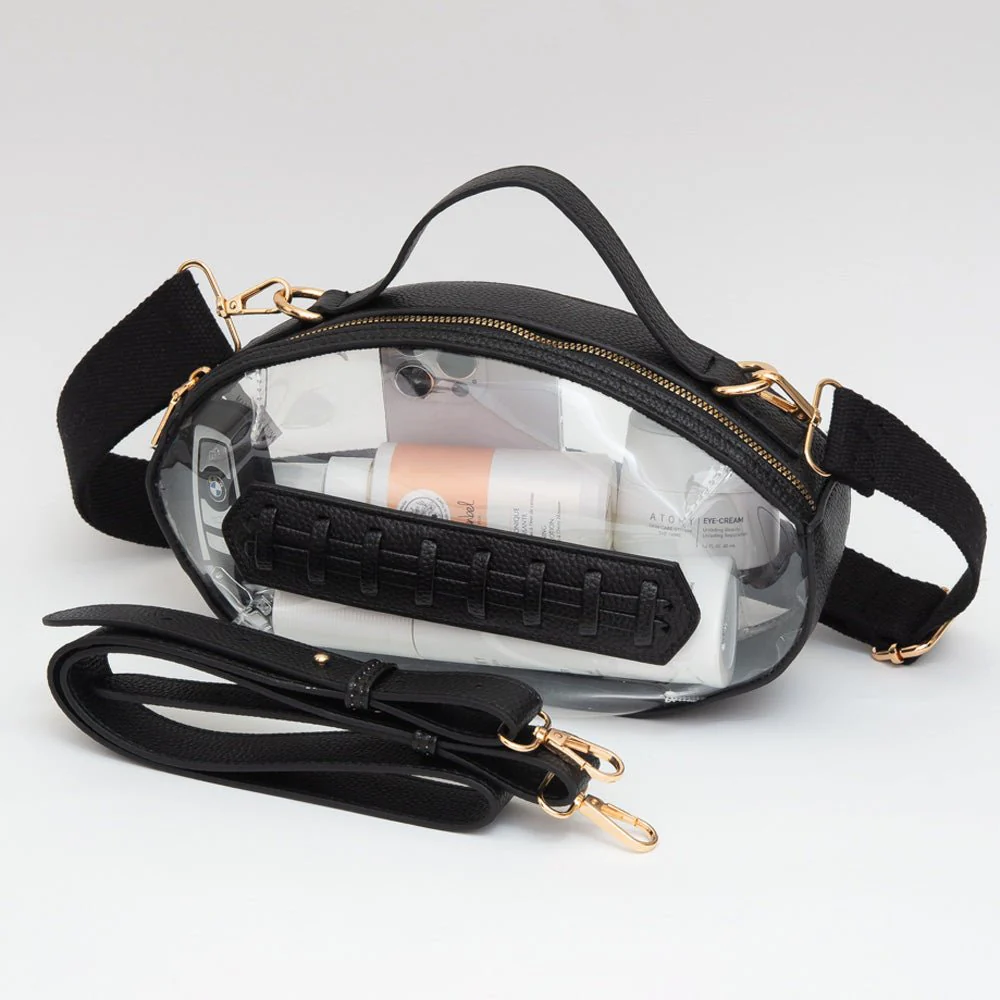 Football Shaped Transparent Crossbody Bag - Image 8