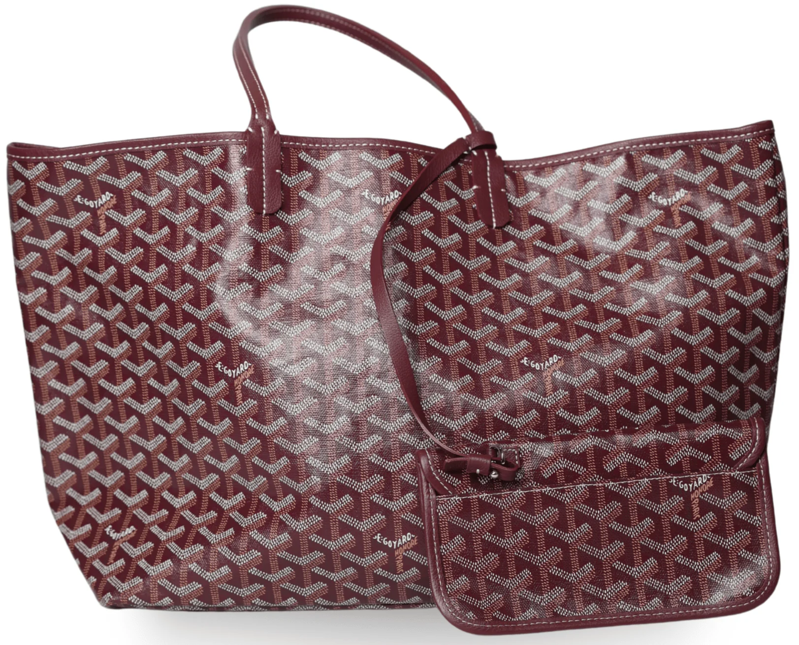 Goyard - Saint Louis PM Tote in Burgundy Chevron