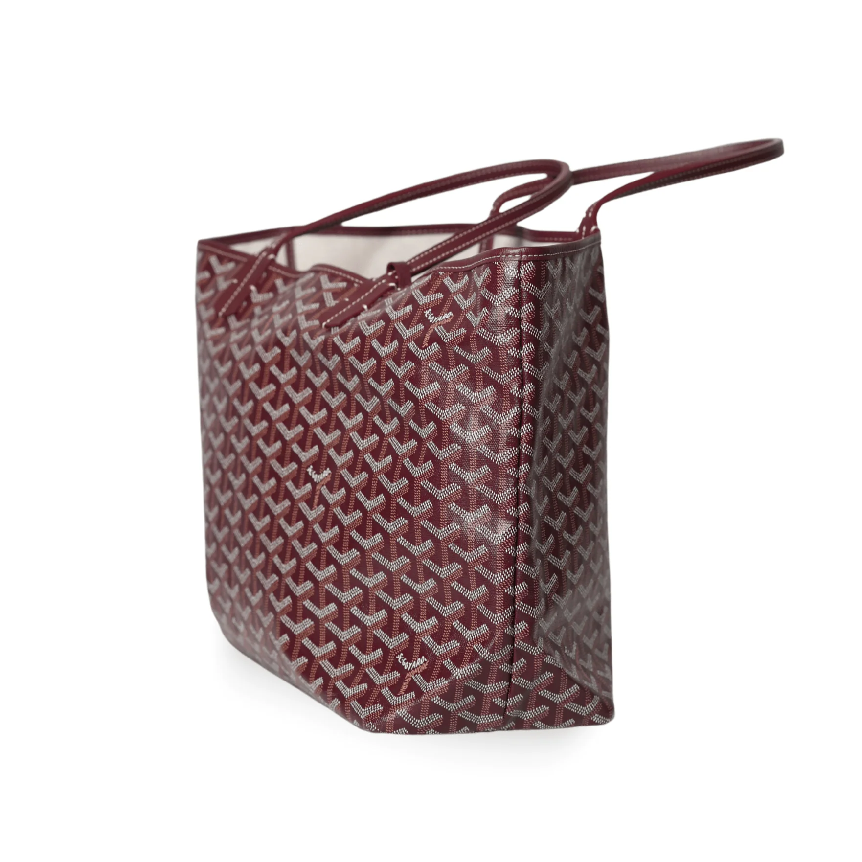 Goyard - Saint Louis PM Tote in Burgundy Chevron - Image 3