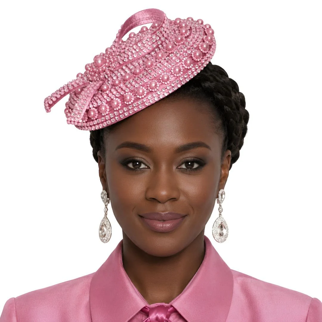 Church Hat with Floral Accent by Lily & Taylor - Image 2
