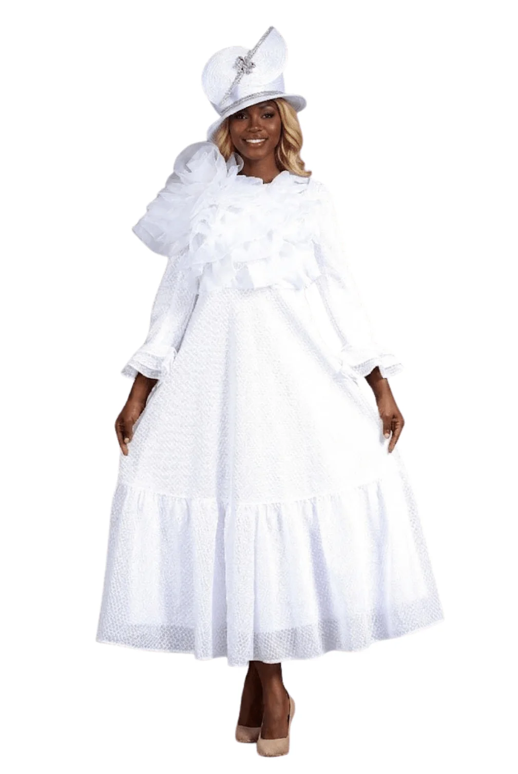 Honeycomb Mesh LS A-line Drs w/ Ovsz Org Flwr-Plus
