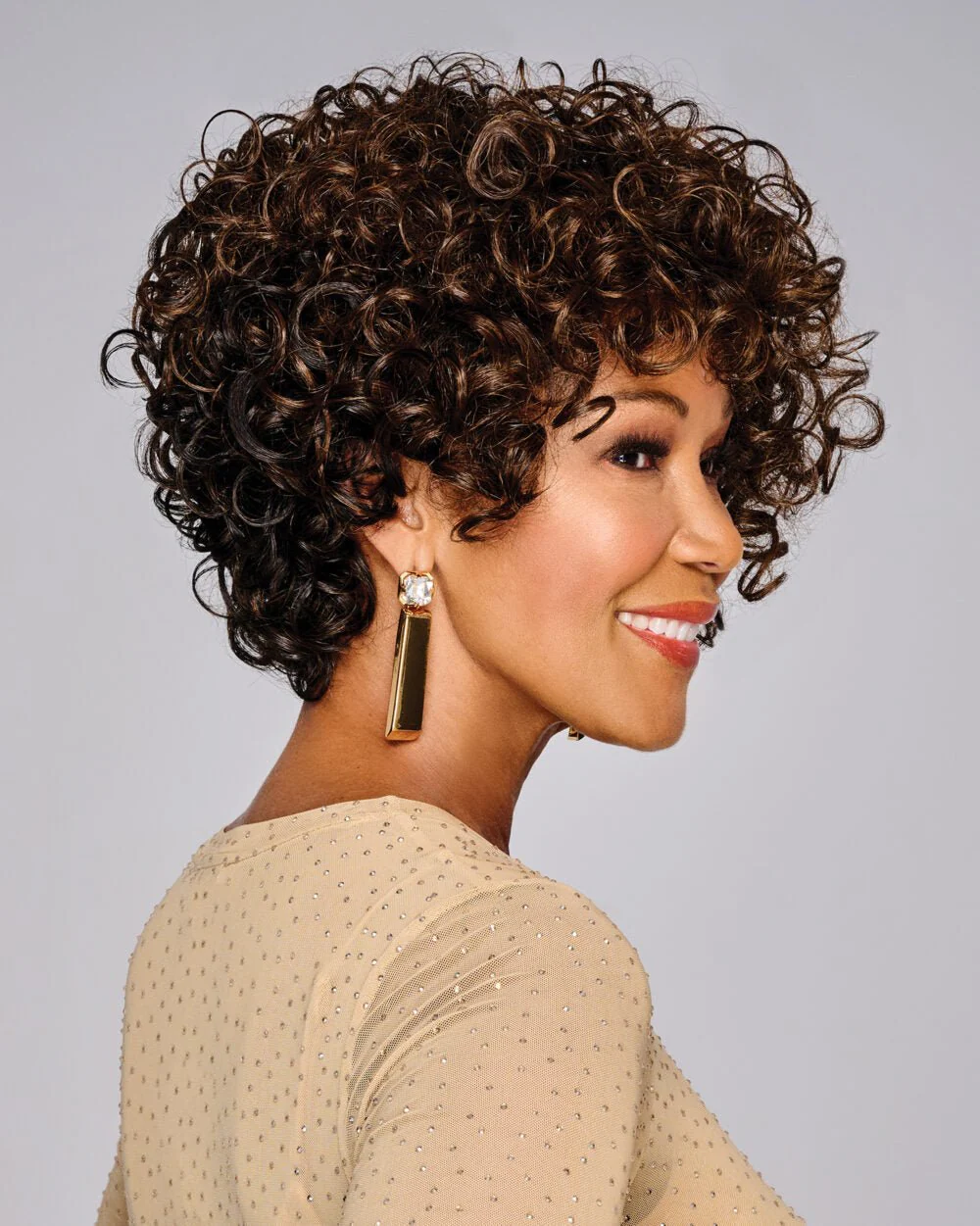 Leilani Short Curly Bob Lace Front Wig by Kim Kimble - Image 8