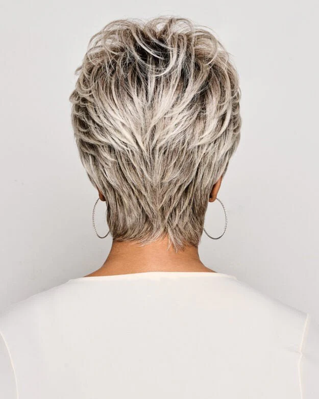 Simone Short Layered Silver Lace Front Wig by Kim Kimble - Image 2