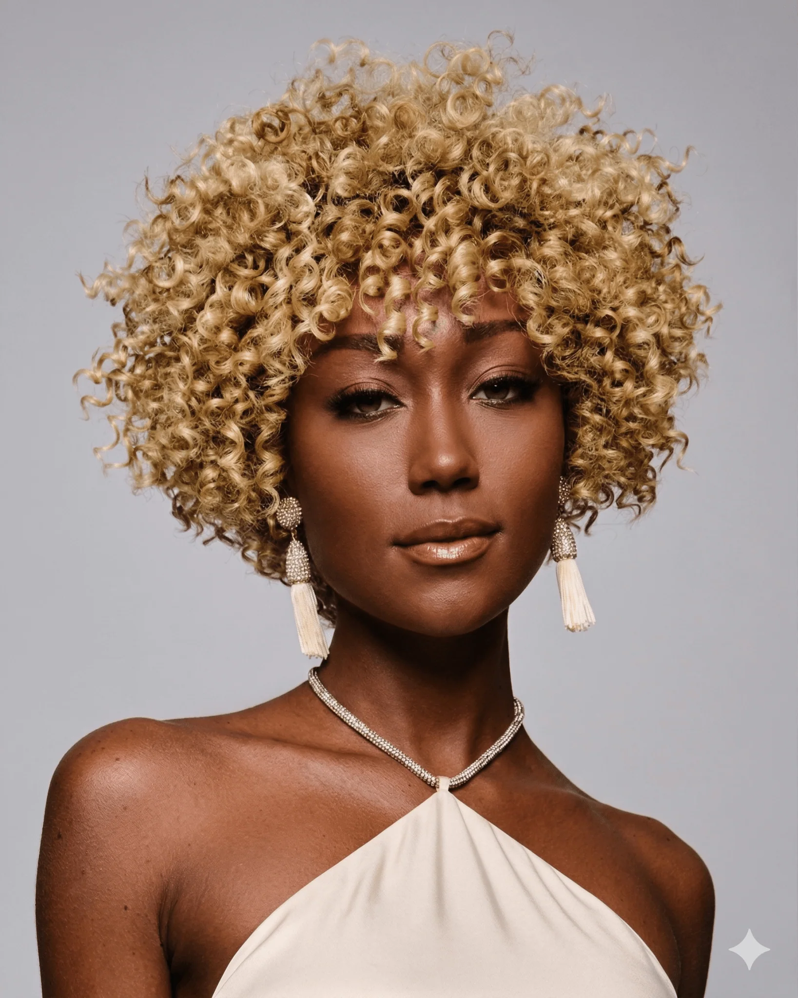 Zahra Blonde Curly Afro Lace Front Wig by Kim Kimble