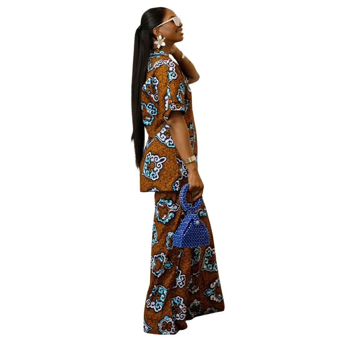 LARA AFRICAN PRINT SHIRT SET [MULTICOLOR] - Image 3