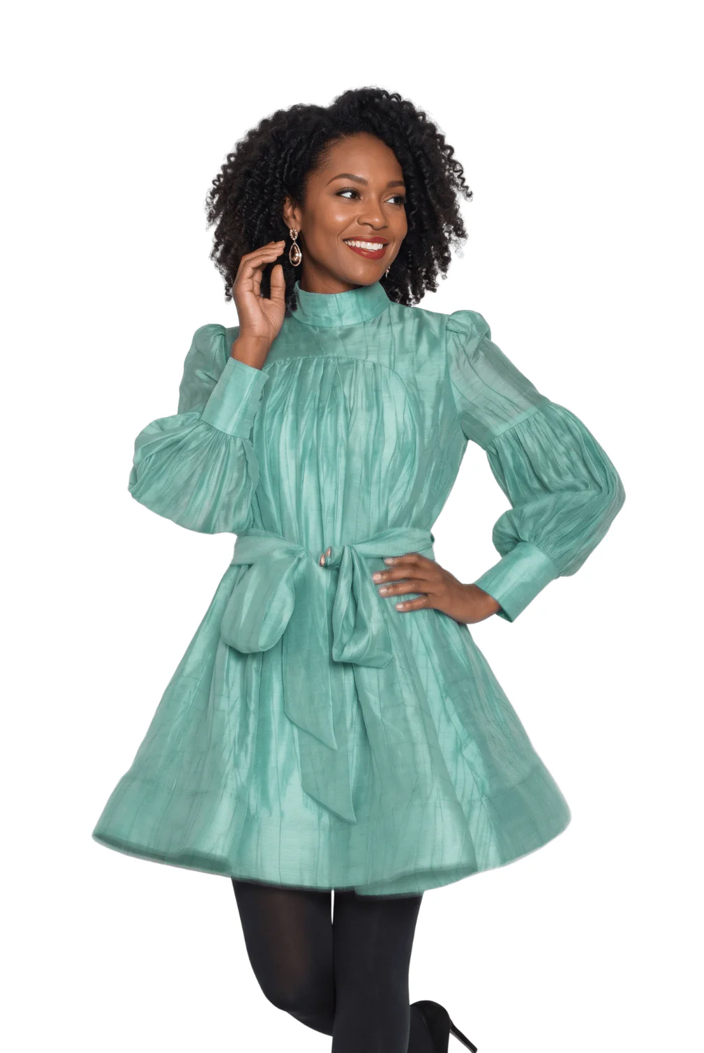 Belted Flare Mini Dress by Lily & Taylor - Image 2