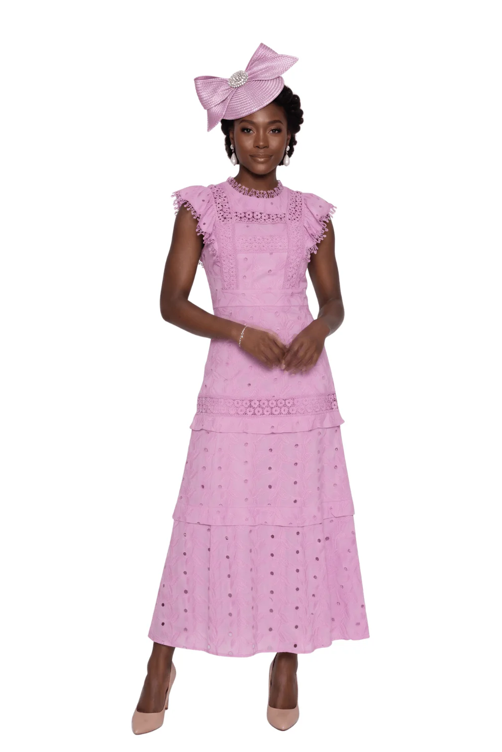 Eyelet Lace Maxi Dress by Lily & Taylor